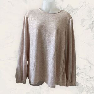 NEW Inner Circle Long Sleeve Blouse - Size XL - Cream